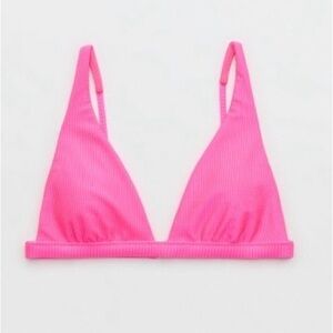 Aerie Shine Rib Plunge Bikini Top